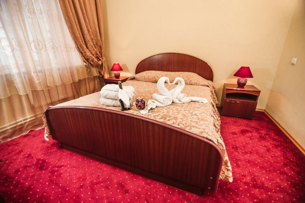 Кровать или кровати в номере Мон-отель