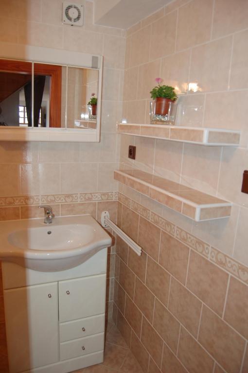 Koupelna v ubytování Apartman Majak Sec
