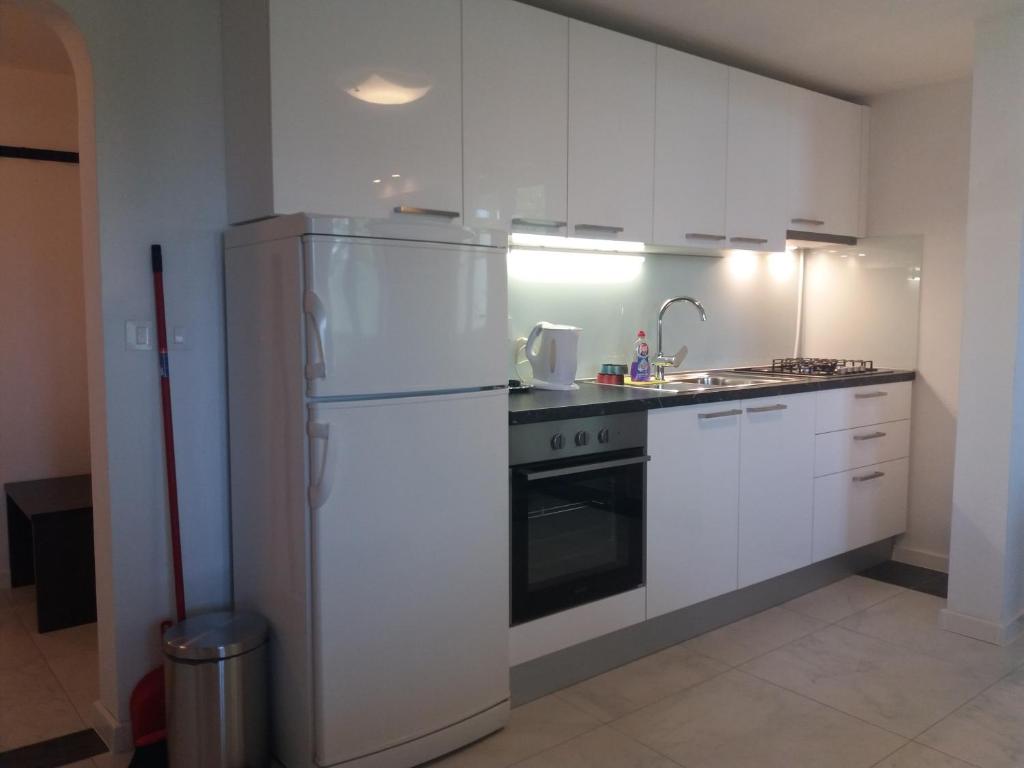 Kuchyňa alebo kuchynka v ubytovaní Apartment Osk