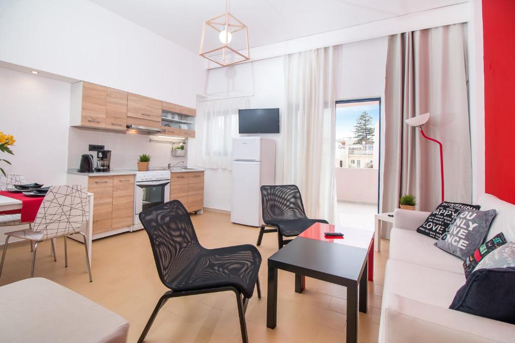Kuchyň nebo kuchyňský kout v ubytování Kahlua Hotel Apartments