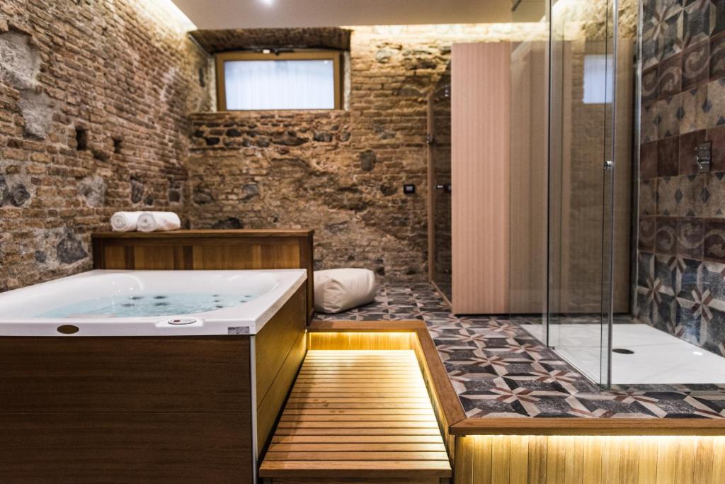 Koupelna v ubytování Villa Pulejo