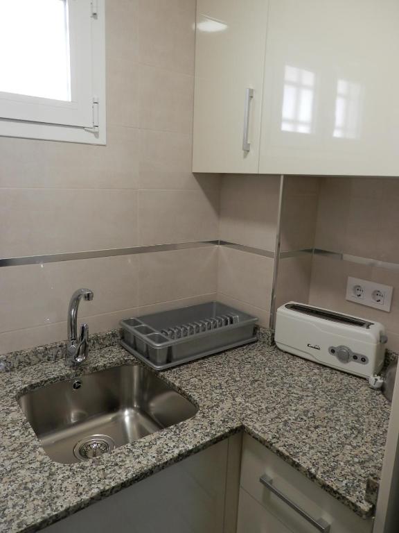 Kuchyň nebo kuchyňský kout v ubytování Acuarium 3-Fincas Benidorm