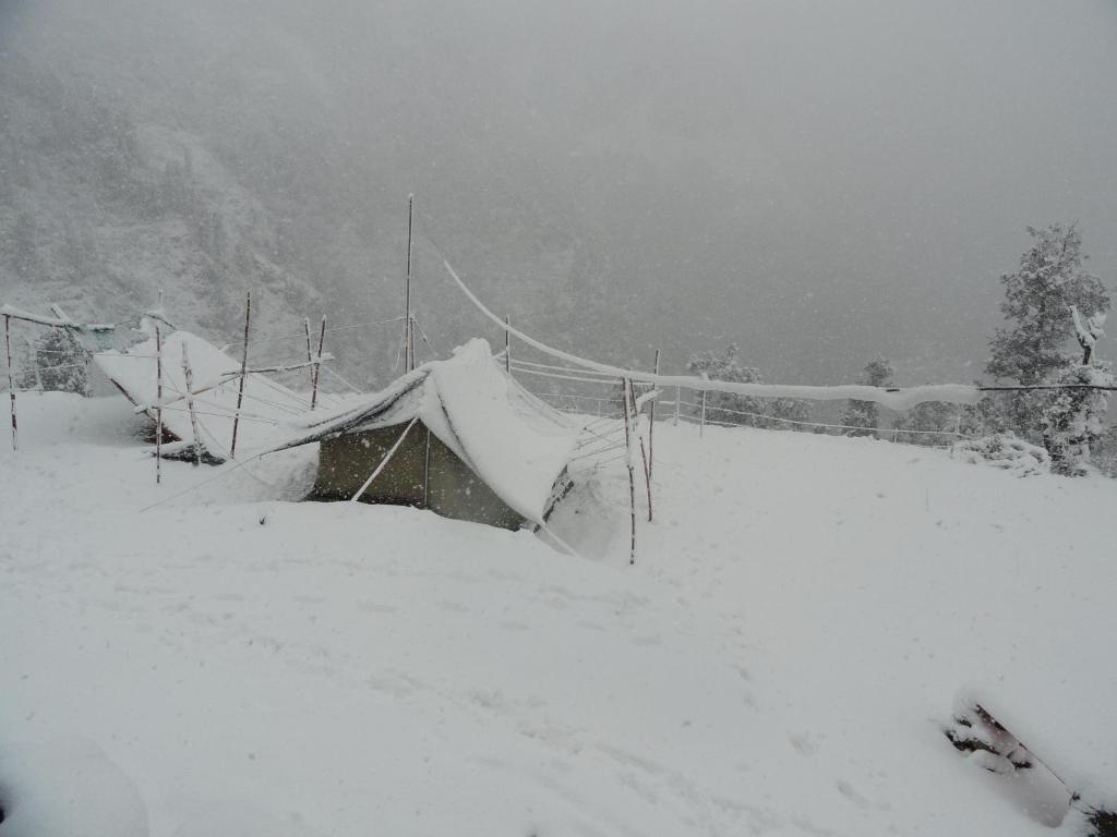 Dhanaulti Camp Homes Retreat v zimě