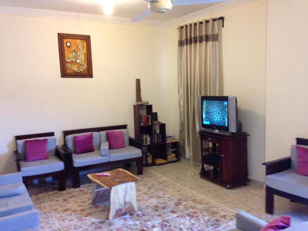 TV a/nebo společenská místnost v ubytování Sakkara Inn hotel