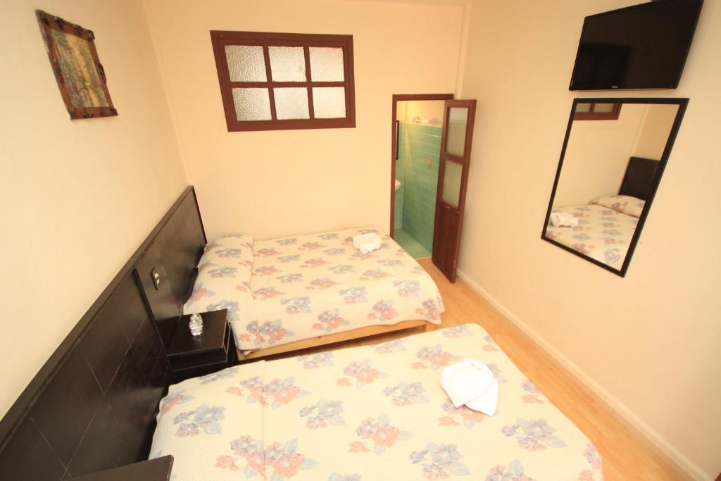 Postel nebo postele na pokoji v ubytování Hotel San Martin