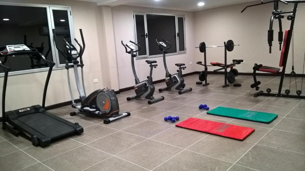 Fitness centrum a/nebo fitness zařízení v ubytování Mayim Hotel Termal & Spa