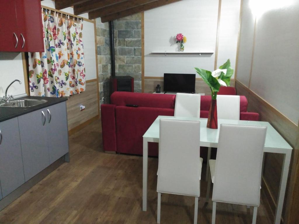 Kuchyň nebo kuchyňský kout v ubytování Bungalows Cantia