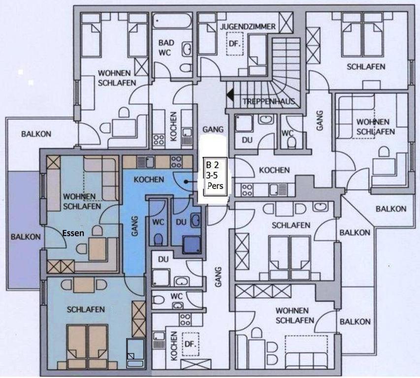 Plan piętra w obiekcie Haus Gebhard