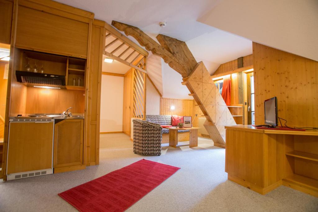 Kuchyň nebo kuchyňský kout v ubytování Hotel Bergkristall