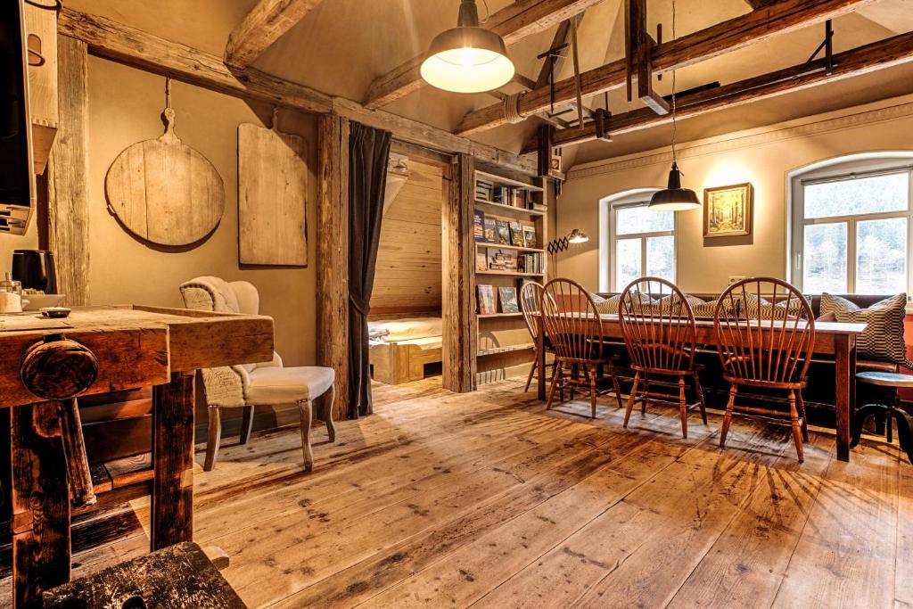 Posezení v ubytování Bio-Hotel Zur Mühle