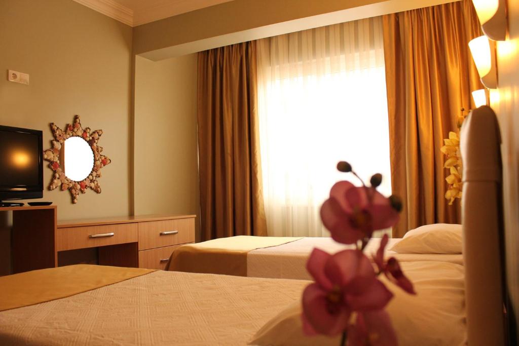 TV a/nebo společenská místnost v ubytování Hotel Dost