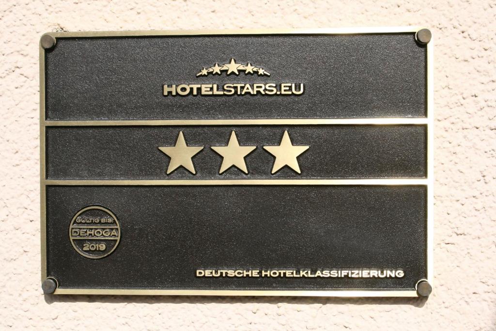 Certifikát, hodnocení, plakát nebo jiný dokument vystavený v ubytování Hotel Am Weberplatz
