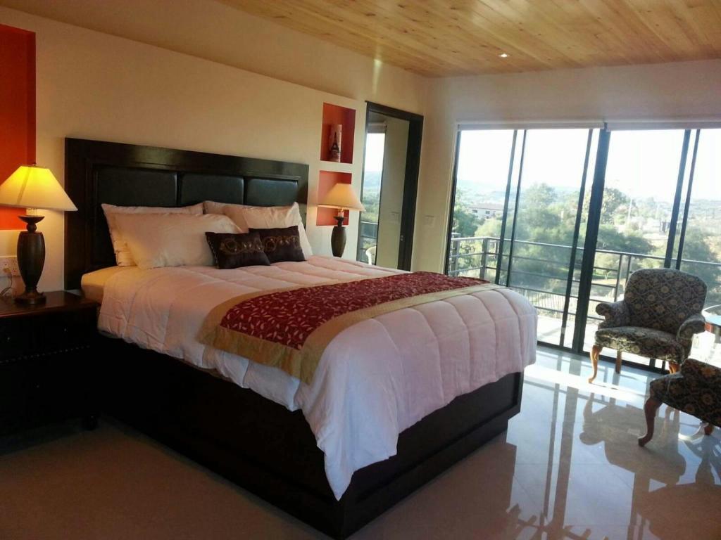 Katil atau katil-katil dalam bilik di Cabañas Rancho Palos Verdes