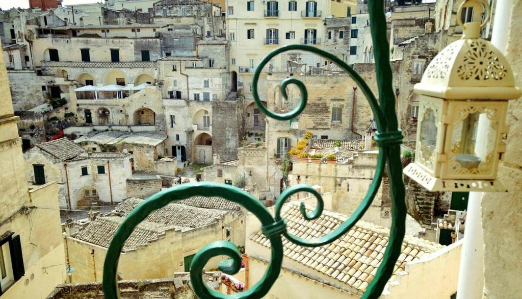 a view of the old city from a tower at La Casetta al 21 in Matera