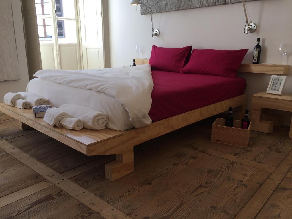 Postel nebo postele na pokoji v ubytování winebnb