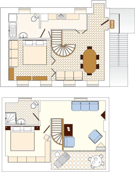 a floor plan of a house with at Apartments Vrutki in Opatija