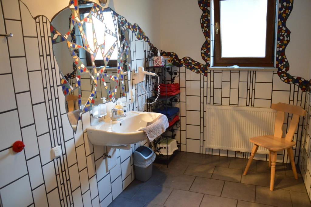 Kúpeľňa v ubytovaní Pimperlhof