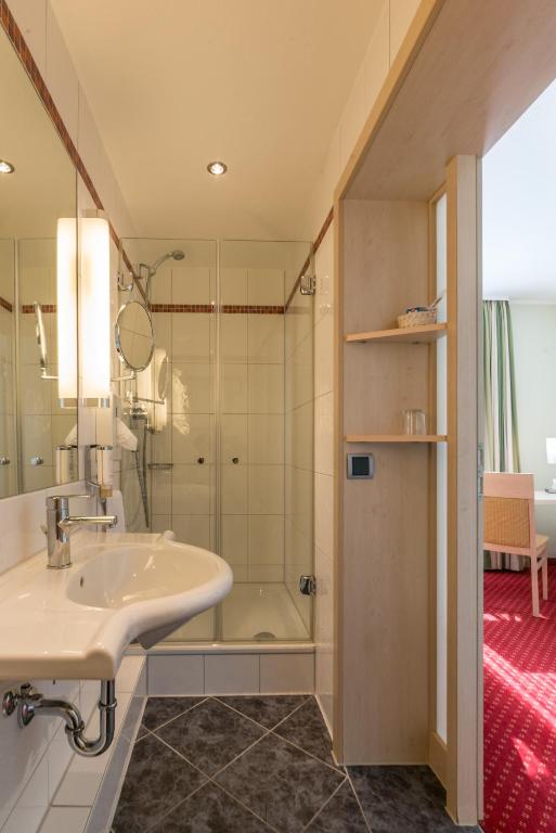 Koupelna v ubytování Hotel Schiller