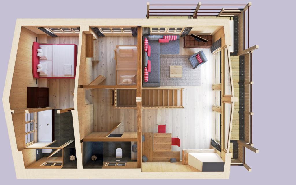 TV a/nebo společenská místnost v ubytování HochLeger - Chalet Refugium am Berg
