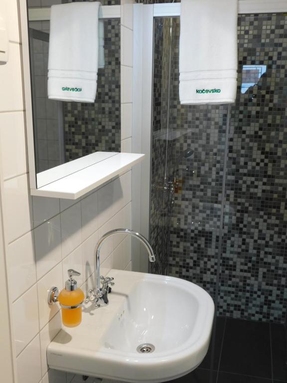 Koupelna v ubytování Hostel Bearlog Kočevje
