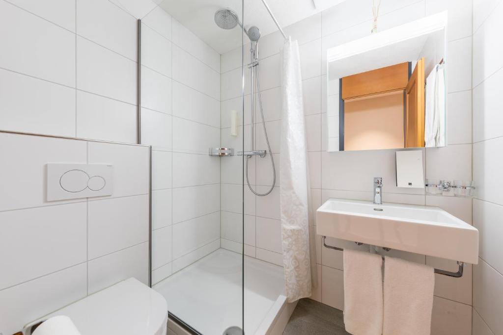 Koupelna v ubytování Hotel Gasthaus Hirschen