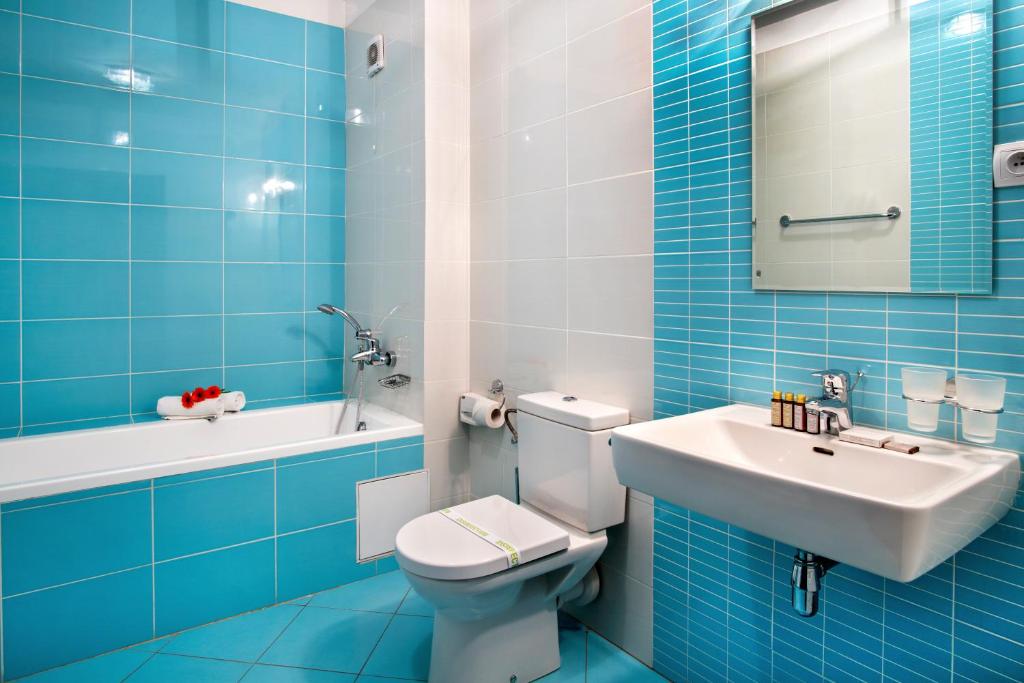 Koupelna v ubytování Hotel Bystricka