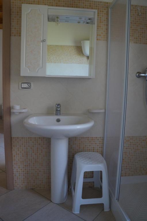 Koupelna v ubytování Hotel Maremonti