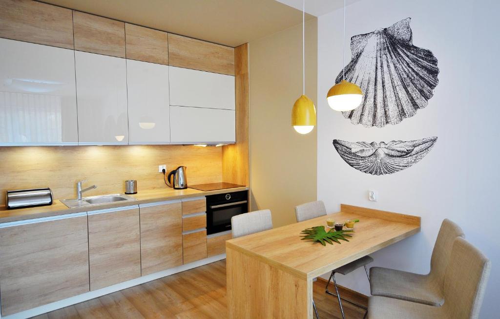 Kuchyňa alebo kuchynka v ubytovaní Apartamenty REZULAK Solna B104 204 303