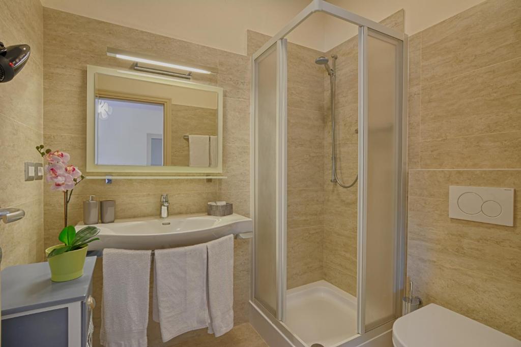 Koupelna v ubytování Hotel Europa - Sorico