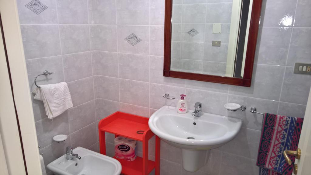 Koupelna v ubytování B&B Verardo