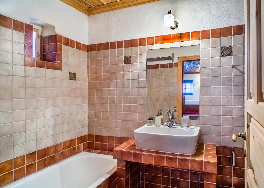 Koupelna v ubytování Guesthouse Ioannidis
