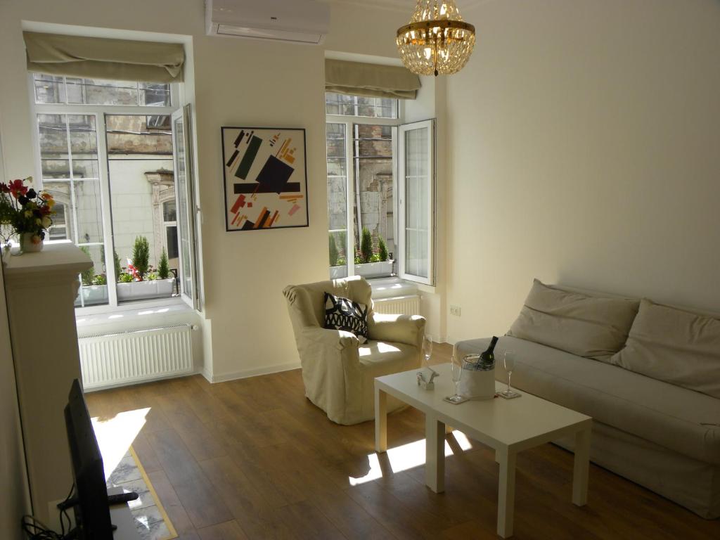 Χώρος καθιστικού στο Prince Machabeli Apartments