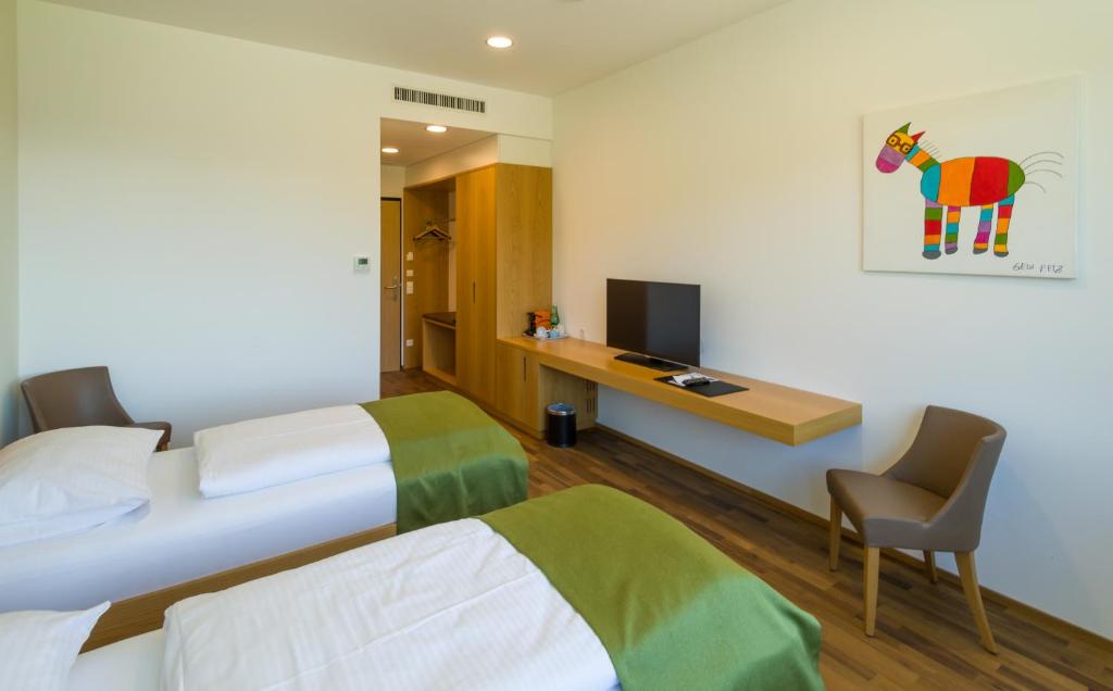 TV a/nebo společenská místnost v ubytování Business Motel Feldkirch