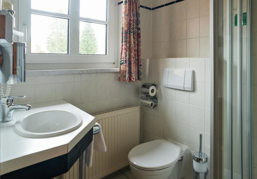 Koupelna v ubytování Hotel Zum Harzer