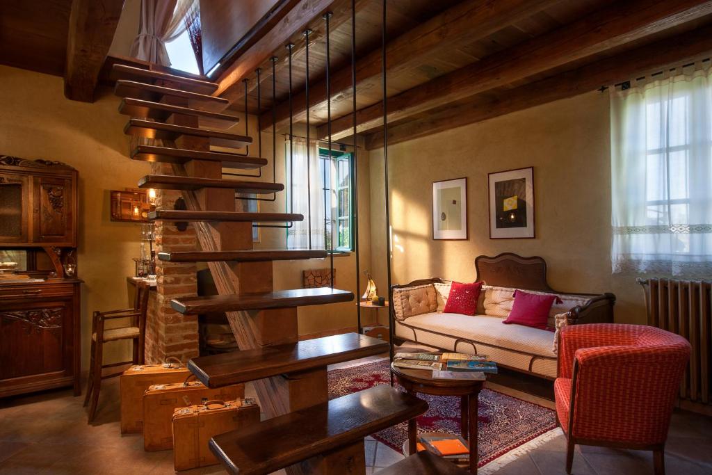 Posezení v ubytování Ecolodge Langhe
