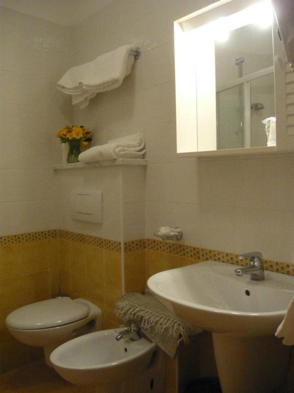 Koupelna v ubytování Hotel Lily