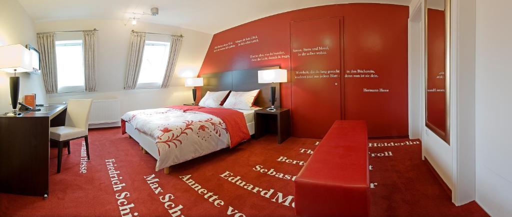 Postel nebo postele na pokoji v ubytování Hotel Landgasthof Bären