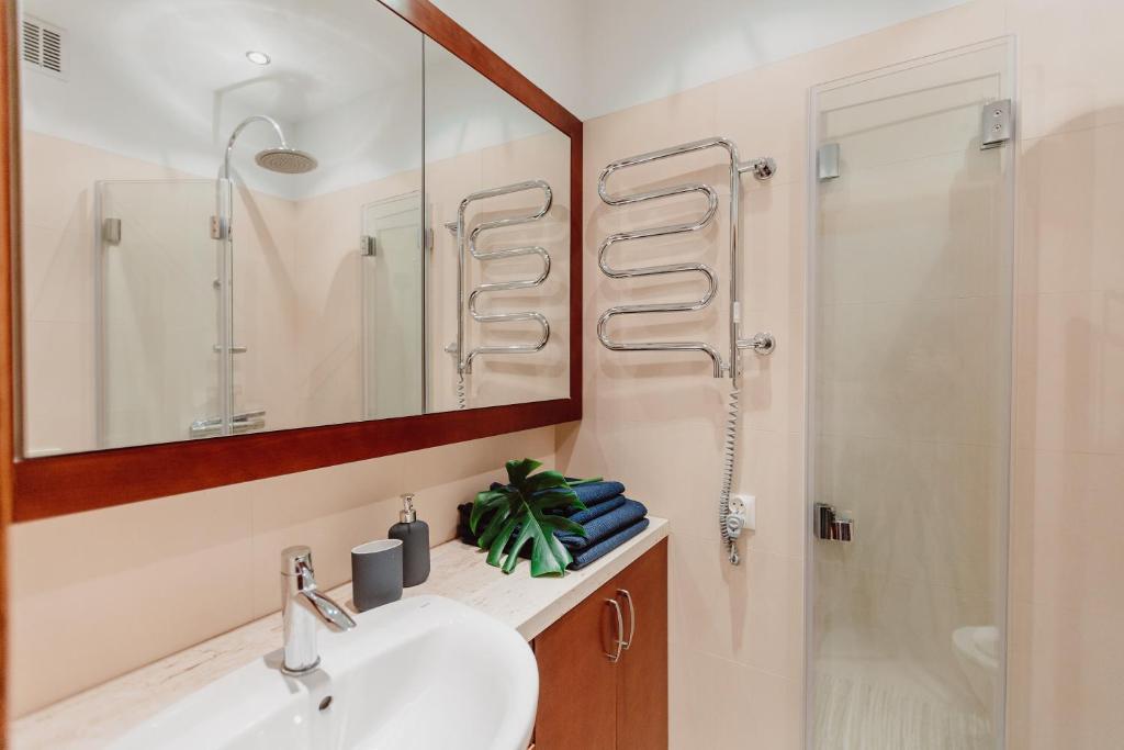 Kúpeľňa v ubytovaní Apartament Wisniowa