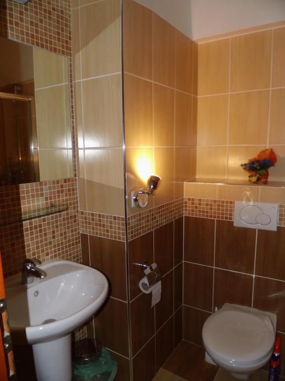 Koupelna v ubytování Apartmán Olomouc 2+KK