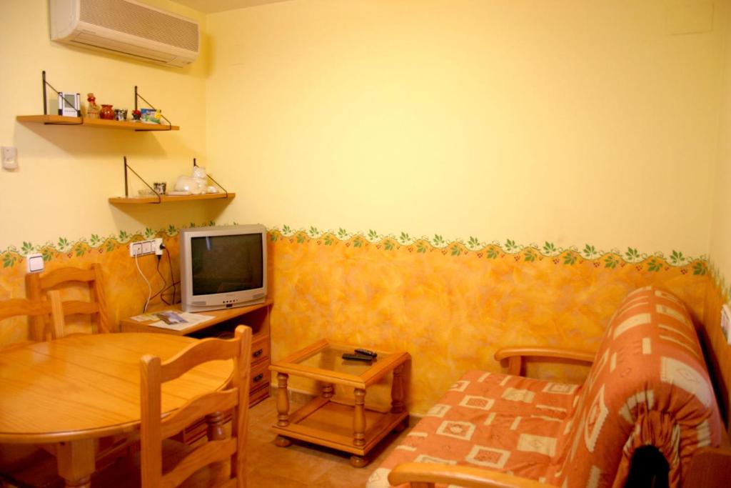 TV a/nebo společenská místnost v ubytování Hotel Casa Domenc