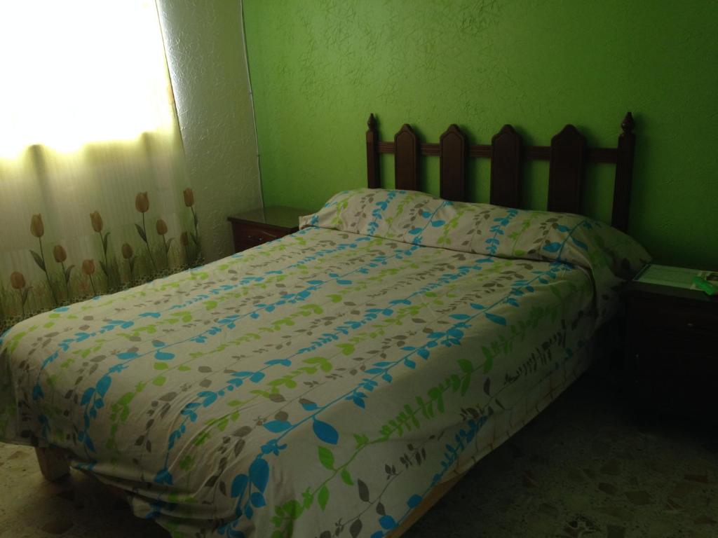 Postel nebo postele na pokoji v ubytování Hostal Makea Pachuca