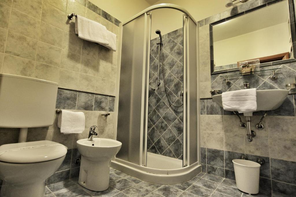 Koupelna v ubytování Hotel Sorriso