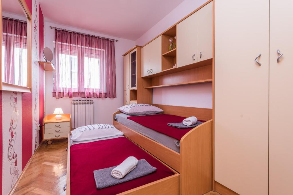 Łóżko lub łóżka w pokoju w obiekcie Kristina Apartments