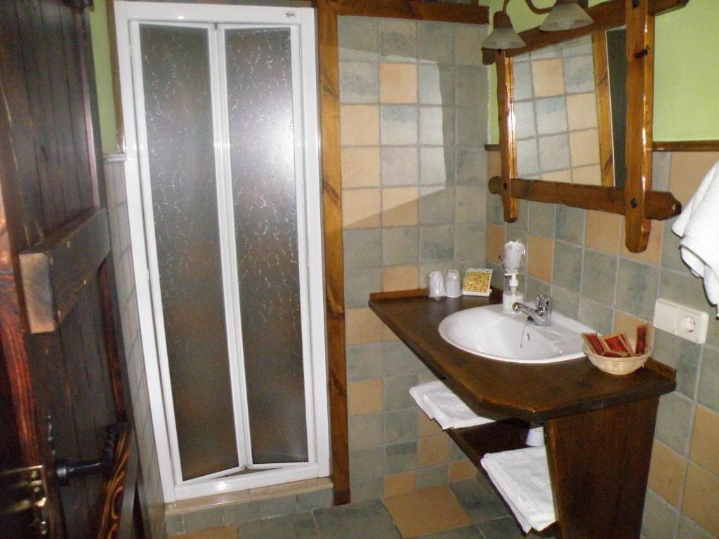 Koupelna v ubytování Posada Elbete