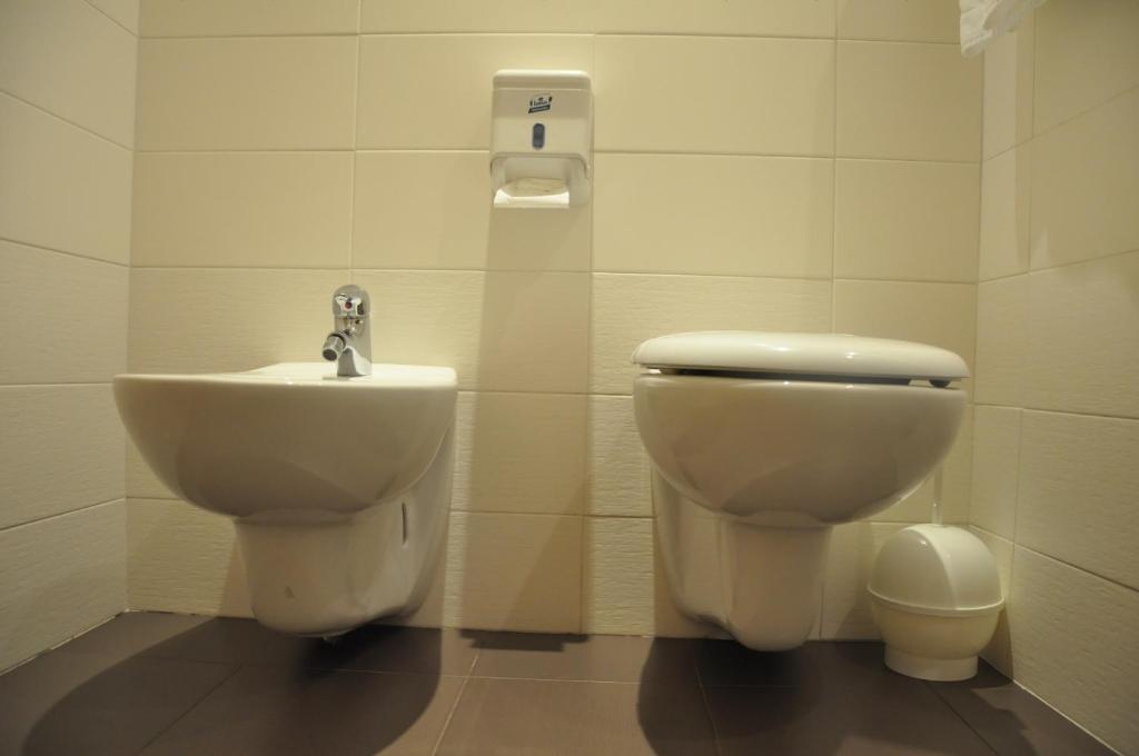 Koupelna v ubytování Grand Hotel Olimpo