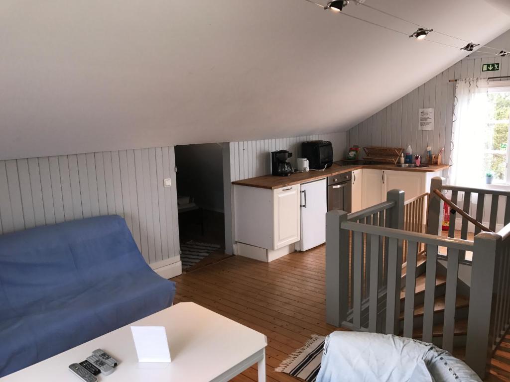 Kuchyň nebo kuchyňský kout v ubytování Hallandsgården by Mellbystrands