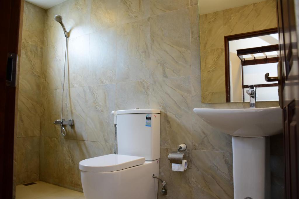 Koupelna v ubytování Hotel Bamiyan
