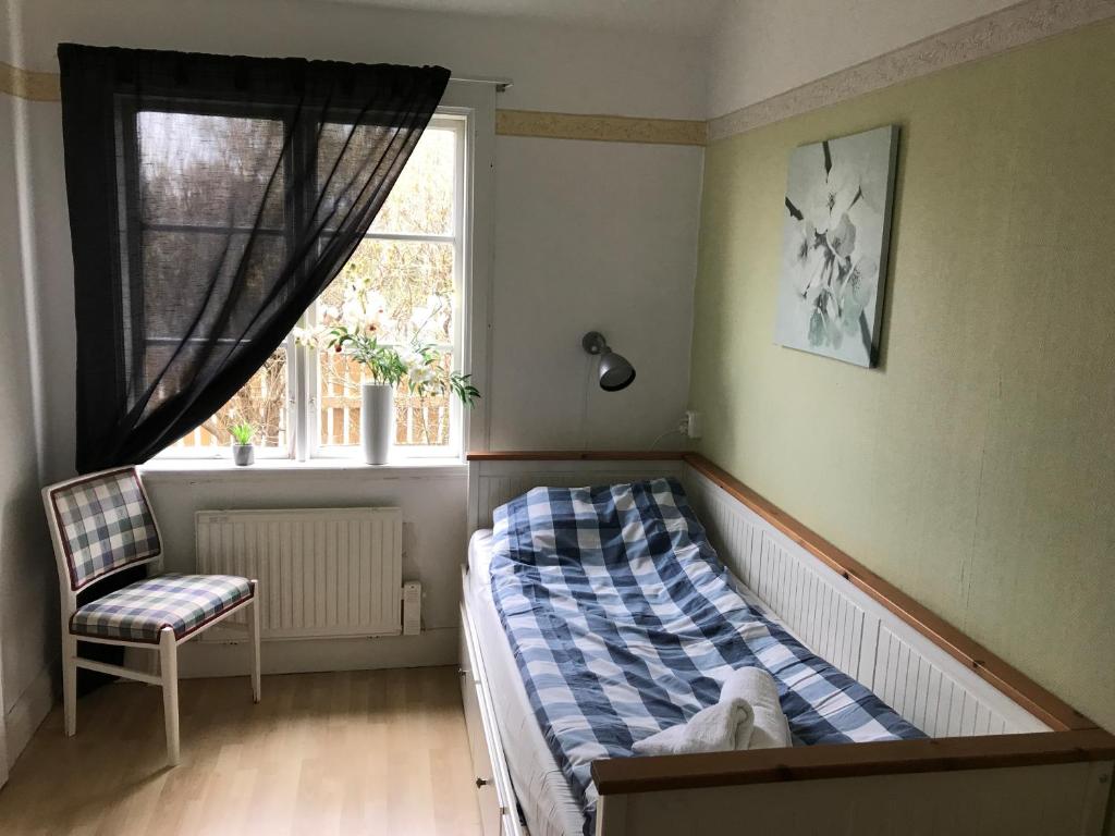 Postel nebo postele na pokoji v ubytování Hallandsgården by Mellbystrands