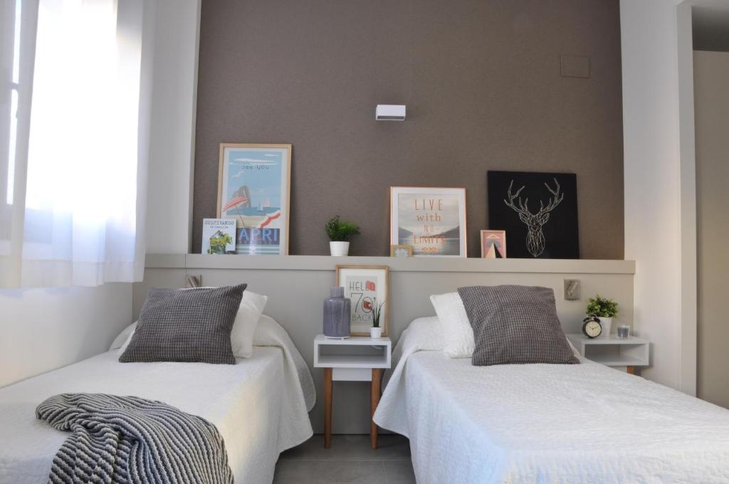 Postel nebo postele na pokoji v ubytování Residencia Universitaria Resa Tarragona Mediterrani