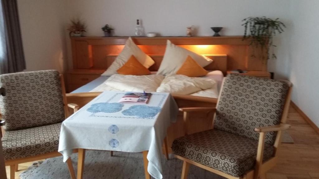 Postel nebo postele na pokoji v ubytování Haus Grundner
